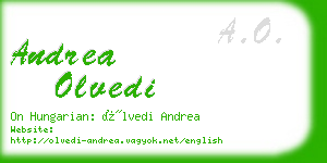 andrea olvedi business card